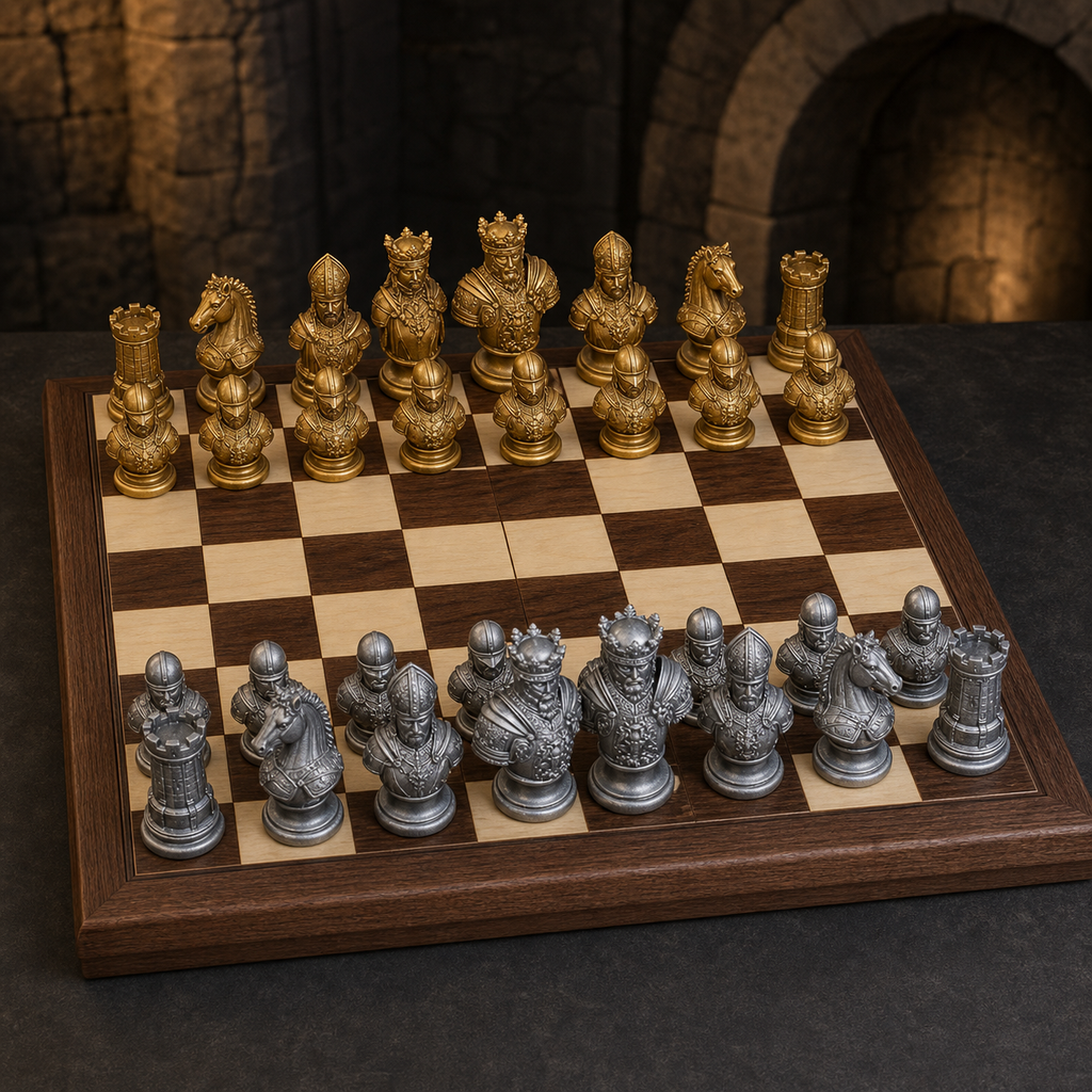 Mittelalter-Schach – 32 handbemalte PLA-Figuren FehnFactory