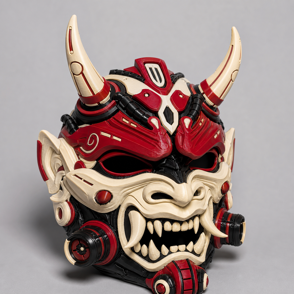 Tetsu Oni â€“ tragbare Cyber-Oni-Cosplaymaske FehnFactory