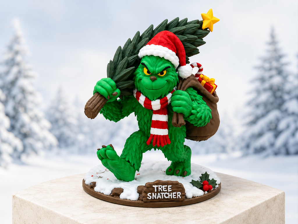 Der Baumdieb – Weihnachtliche Dekofigur mit Baum FehnFactory