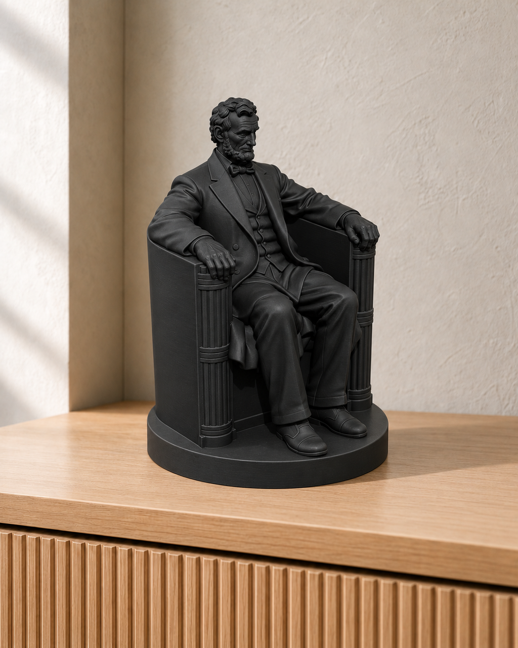 Abraham Lincoln sitzend - 02-schwarz