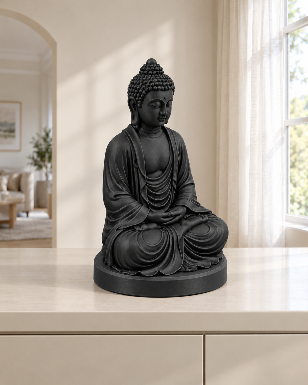 Meditierender Buddha - digitale Modellansicht
