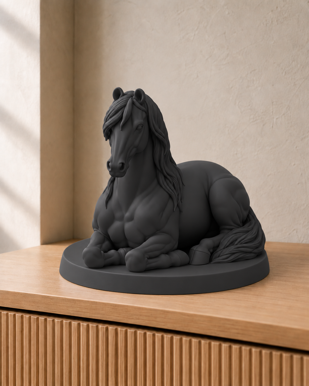 Araber liegend – Pferdefigur – 02 schwarz