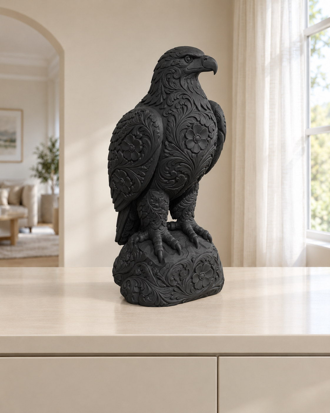Weißkopfseeadler sitzend – 02 schwarz