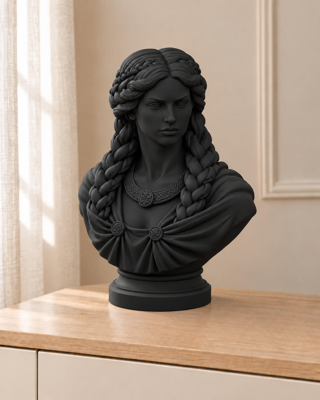 Freya – nordische Büste – 02 schwarz