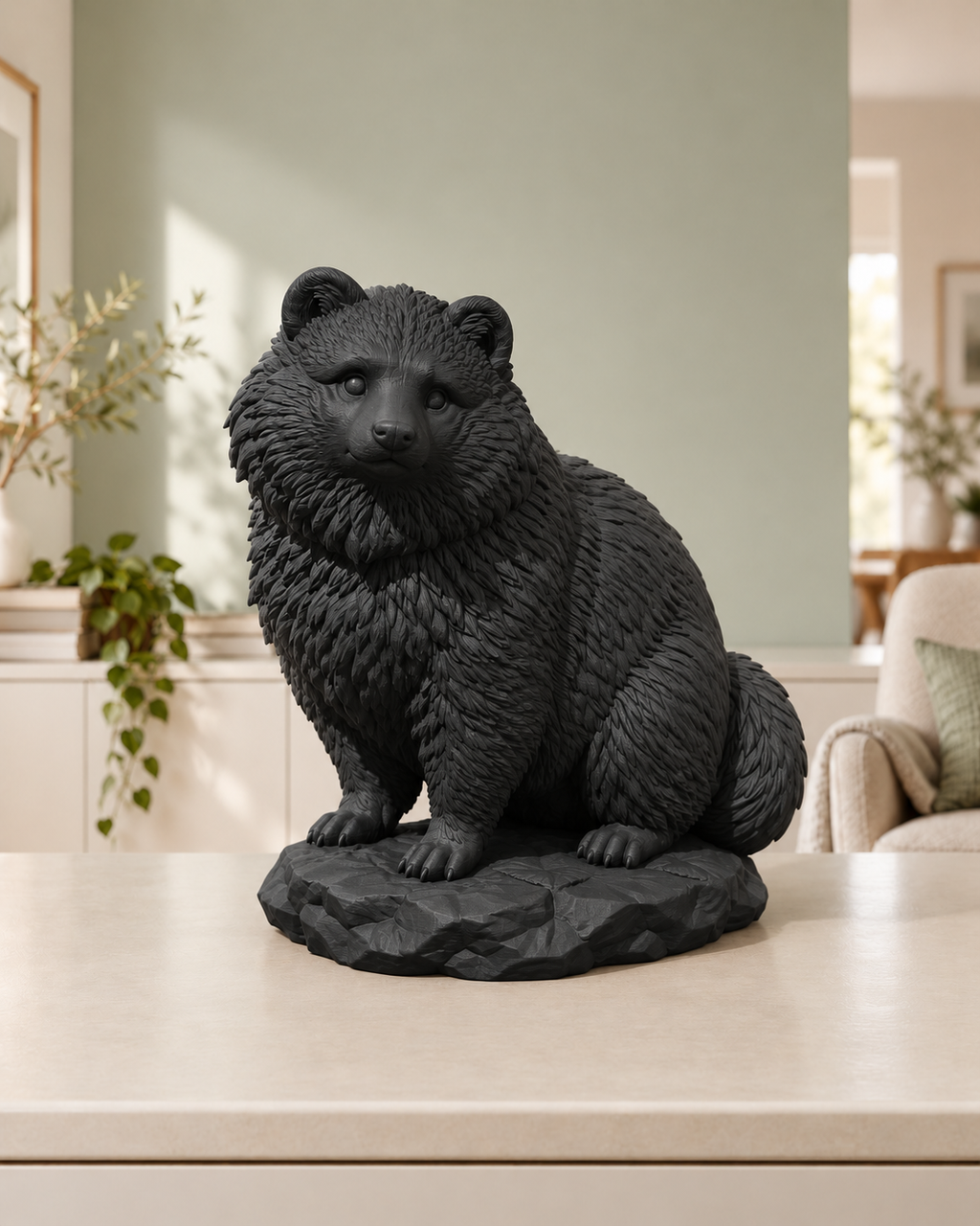 Marderhund Tanuki – 02 schwarz