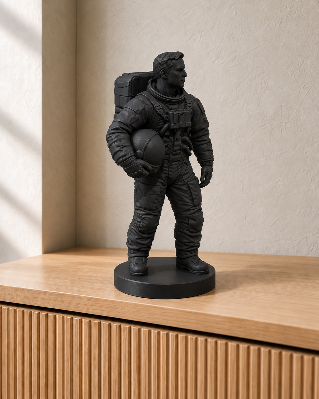Astronaut mit Helm - 02-schwarz