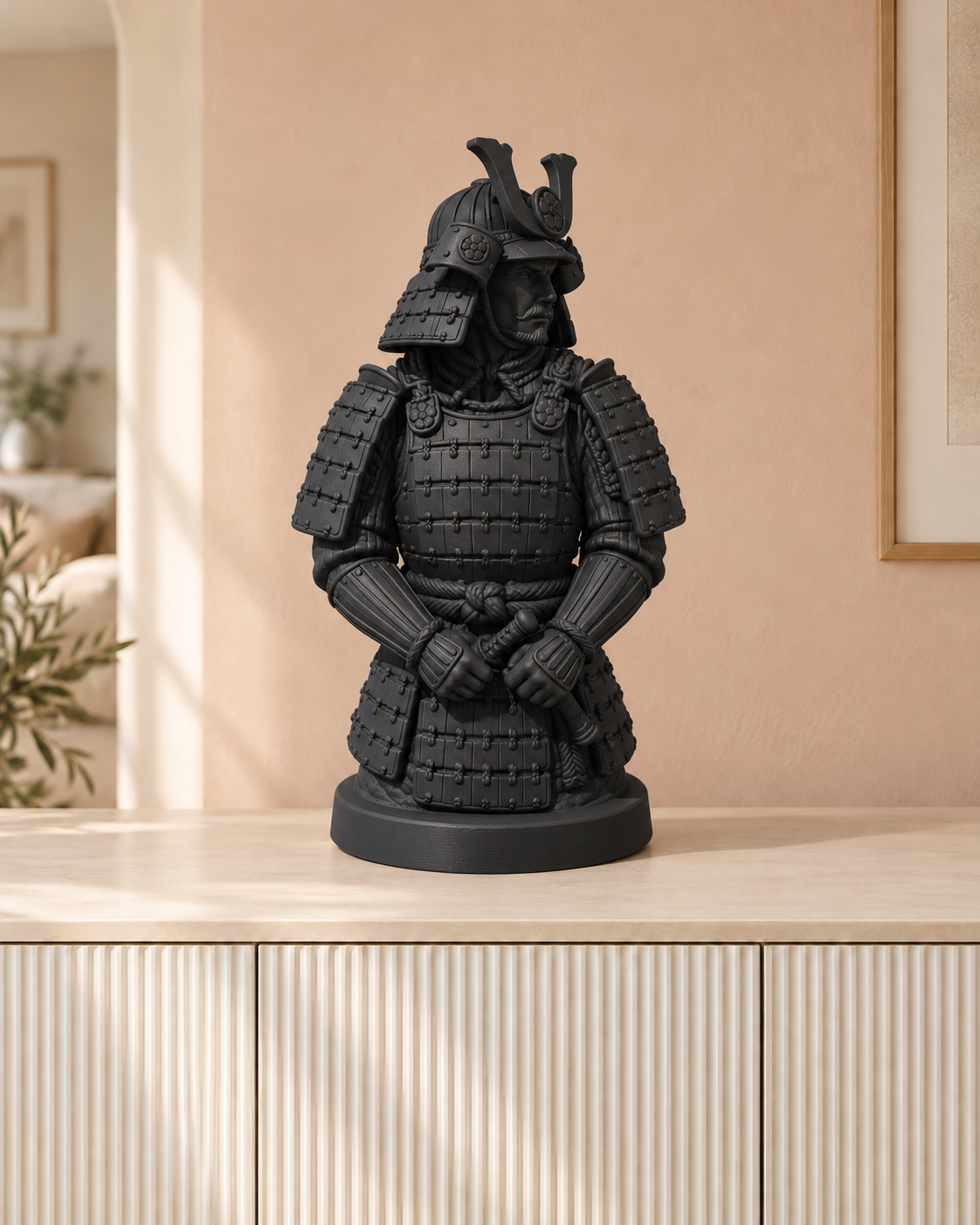Samurai-Büste - Schwarz – gedruckt