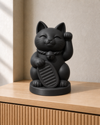 Glückskatze Maneki-neko – 02-schwarz