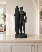 Surfer mit Brett – 02 schwarz