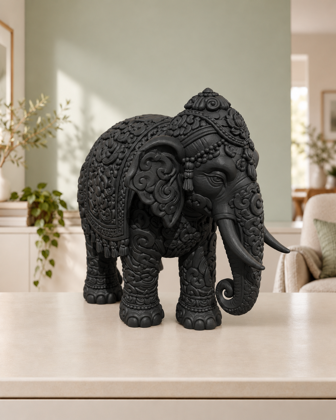 Thai-Elefant – 02 schwarz