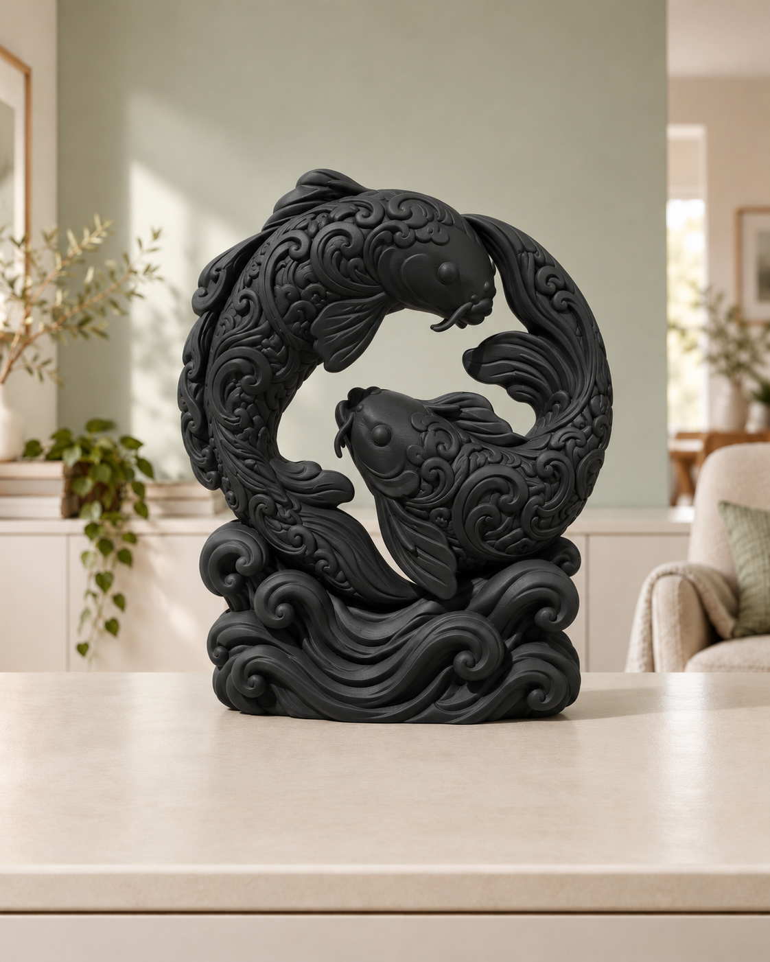Koi-Paar – 02 schwarz