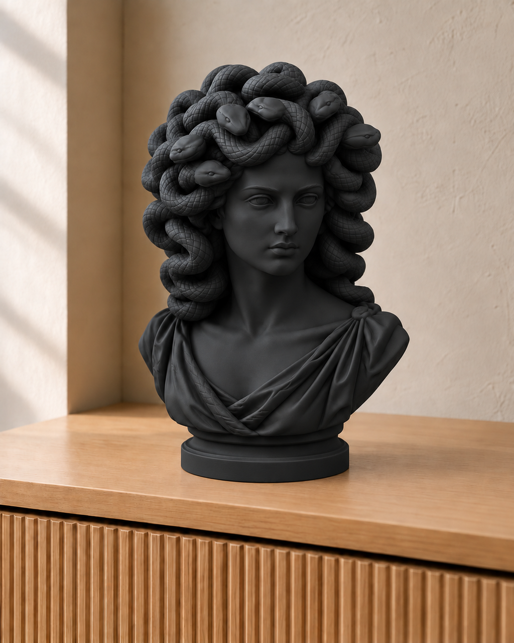 Medusa – antike Büste – 02 schwarz