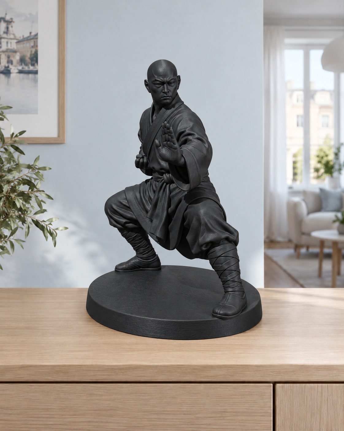 Shaolin-Mönch - Schwarz – gedruckt