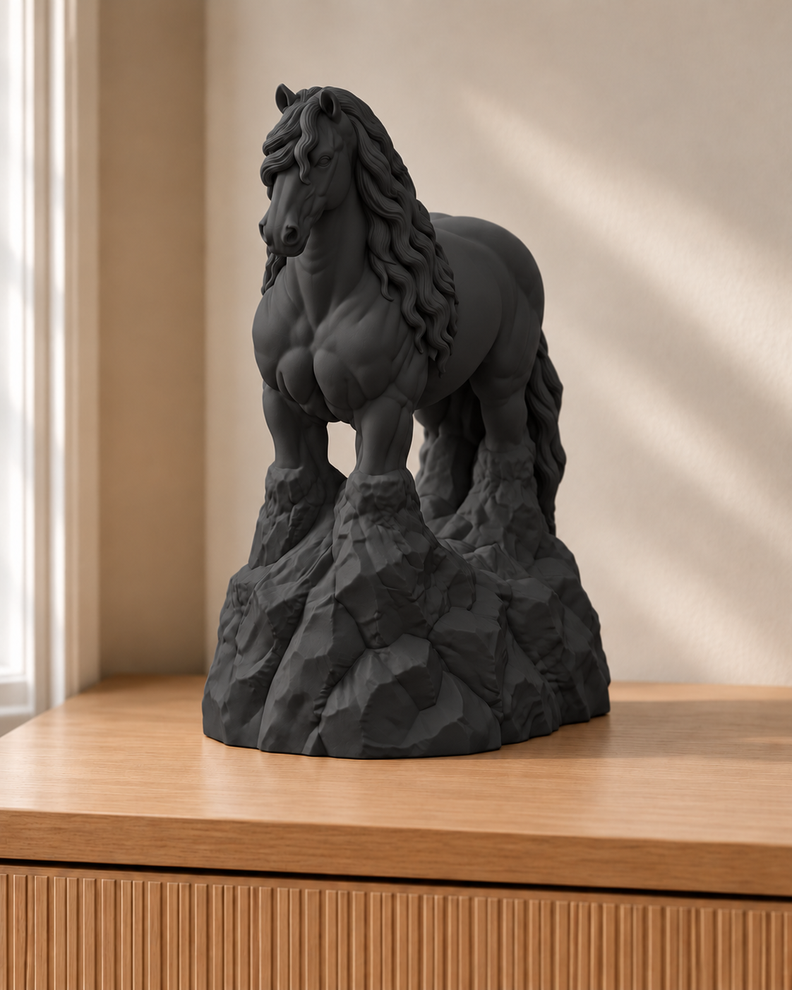 Friese stehend – Pferdefigur – 02 schwarz