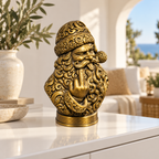 Freche Santa Büste Ornament - Gold handbemalt Wohnzimmer