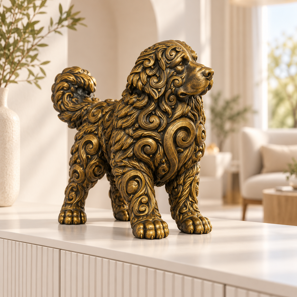 Berner Sennenhund Ornament - Gold handbemalt Wohnzimmer