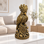 Kakadu auf Baumstumpf Ornament - Gold handbemalt Wohnzimmer