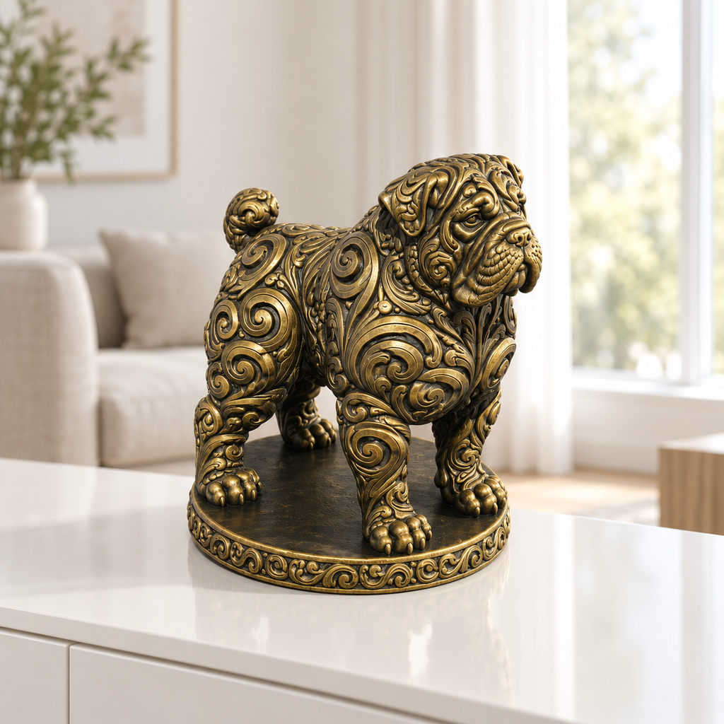 Tosa Inu Ornament - Gold handbemalt Wohnzimmer