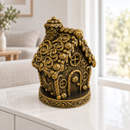 Lebkuchenhaus Ornament - Gold handbemalt Wohnzimmer