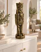 Nussknacker Soldat Ornament - Gold handbemalt Wohnzimmer