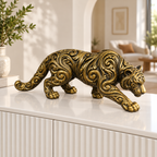 Schleichender Tiger Ornament - Gold handbemalt Wohnzimmer