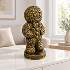Lebkuchenmann Ornament - Gold handbemalt Wohnzimmer