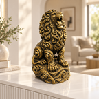 Brüllender Löwe Ornament - Gold handbemalt Wohnzimmer