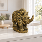 Wollnashorn Ornament - Gold handbemalt Wohnzimmer