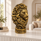 Löwenbüste Ornament - Gold handbemalt Wohnzimmer