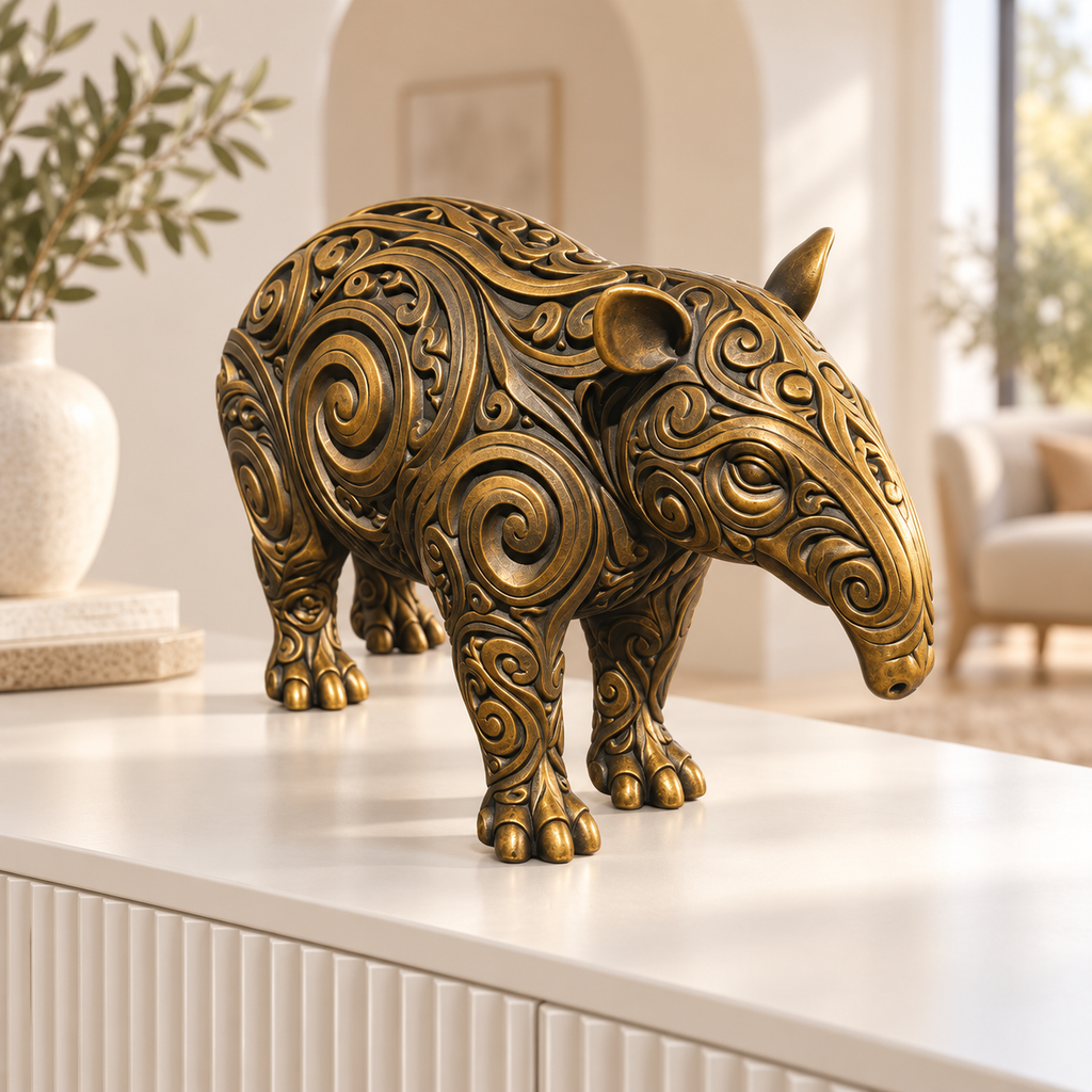 Tapir Ornament - Gold handbemalt Wohnzimmer