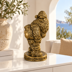 Santa mit nacktem Po Ornament - Gold handbemalt Wohnzimmer