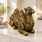 Ruhendes Kamel Ornament - Gold handbemalt Wohnzimmer