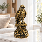 Fischadler auf Stamm Ornament - Gold handbemalt Wohnzimmer