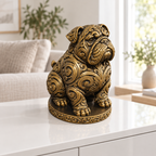 Bulldoggen-Welpe Ornament - Gold handbemalt Wohnzimmer
