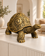 Riesenschildkröte Ornament - Gold handbemalt Wohnzimmer