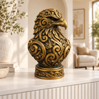 Adlerbüste Ornament - Gold handbemalt Wohnzimmer