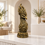 Phönixbüste Ornament - Gold handbemalt Wohnzimmer