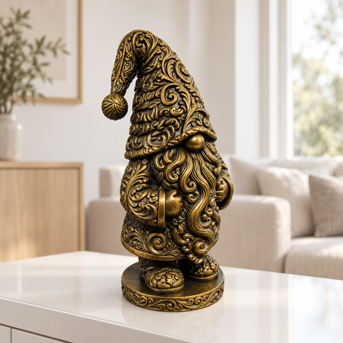 Wichtel Ornament - Gold handbemalt Wohnzimmer