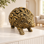 Igel Ornament - Gold handbemalt Wohnzimmer
