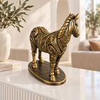 Zebra Ornament - Gold handbemalt Wohnzimmer