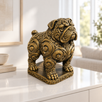 Old English Bulldog Ornament - Gold handbemalt Wohnzimmer