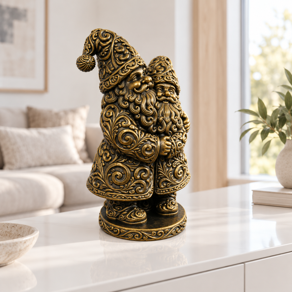 Wichtelpaar Ornament - Gold handbemalt Wohnzimmer