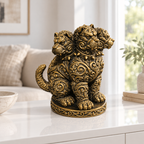 Cerberus Ornament - Gold handbemalt Wohnzimmer