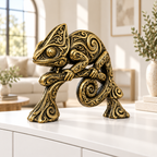 Chamäleon Ornament - Gold handbemalt Wohnzimmer
