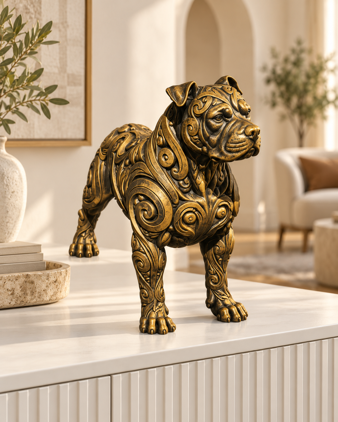 Staffordshire Ornament - Gold handbemalt Wohnzimmer
