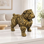American Bully stehend Ornament - Gold handbemalt Wohnzimmer