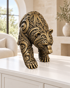 Bär Ornament - Gold handbemalt Wohnzimmer