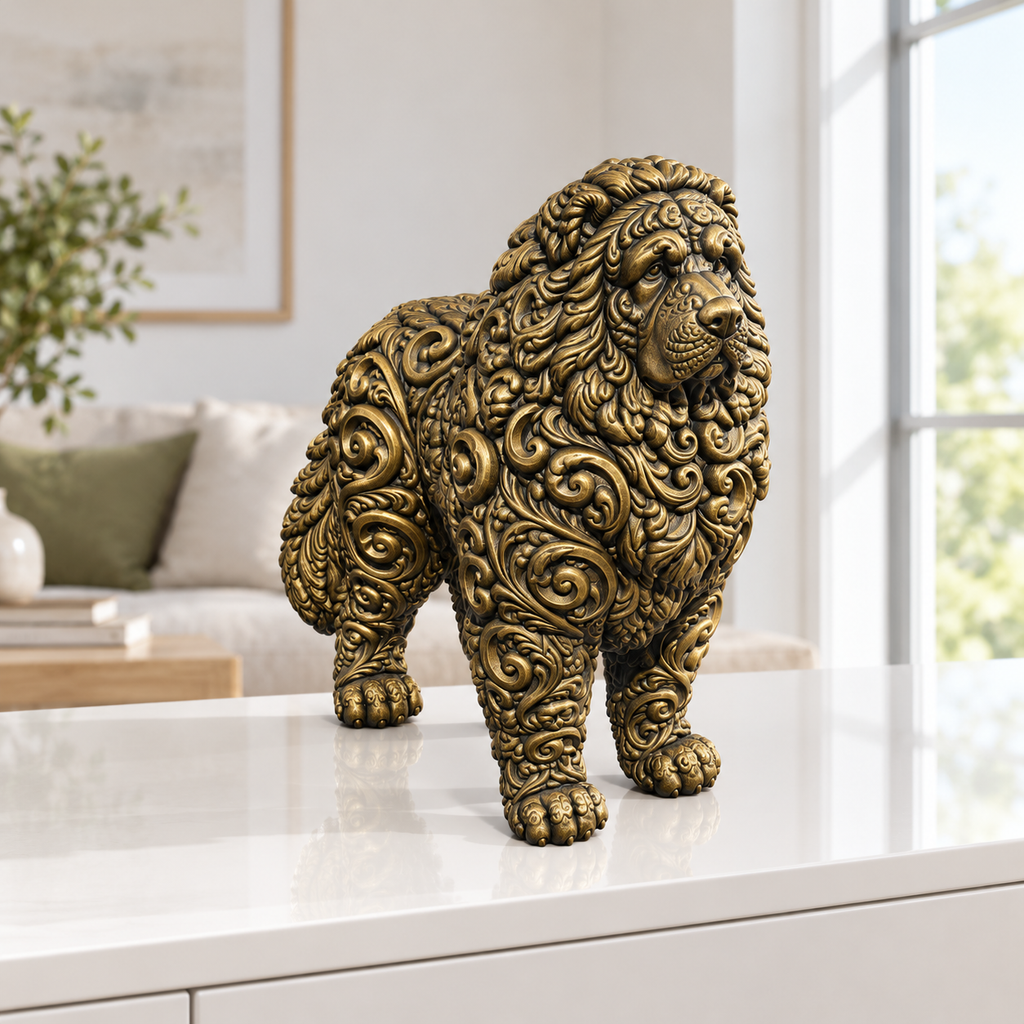 Kaukasischer Owtscharka Ornament - Gold handbemalt Wohnzimmer