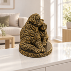 Rottweiler mit Welpe Ornament - Gold handbemalt Wohnzimmer
