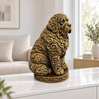 Bernhardiner Ornament - Gold handbemalt Wohnzimmer